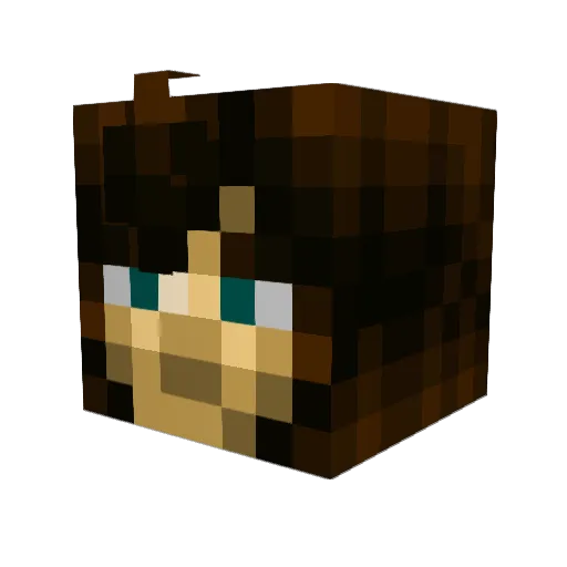 Lev48 Minecraft avatar head, 3D render