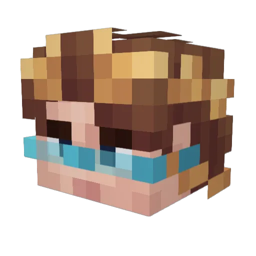 LevAlevseevich Minecraft avatar head, 3D render