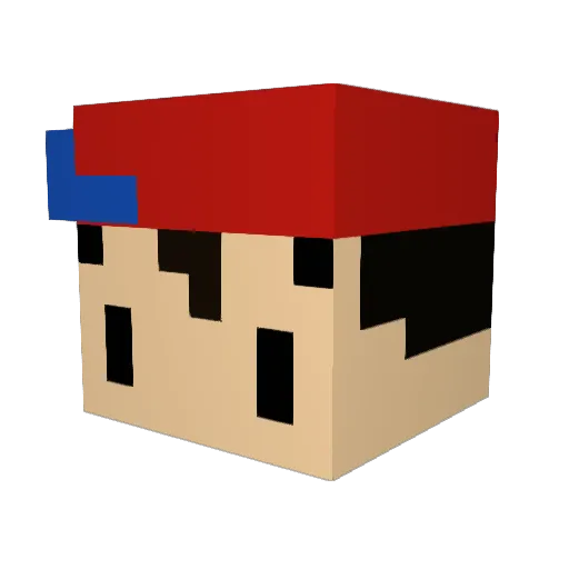 LevD456 Minecraft avatar head, 3D render