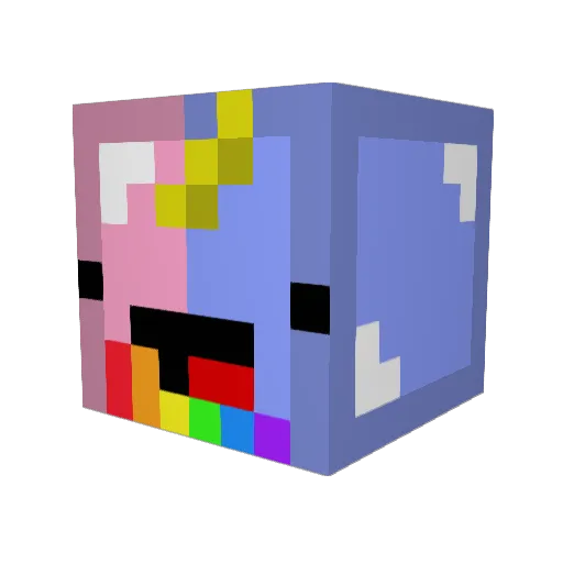 LevTrozkii Minecraft avatar head, 3D render