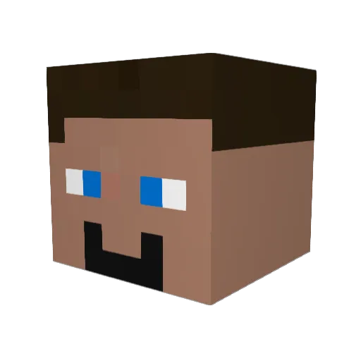 LevYxy Minecraft avatar head, 3D render
