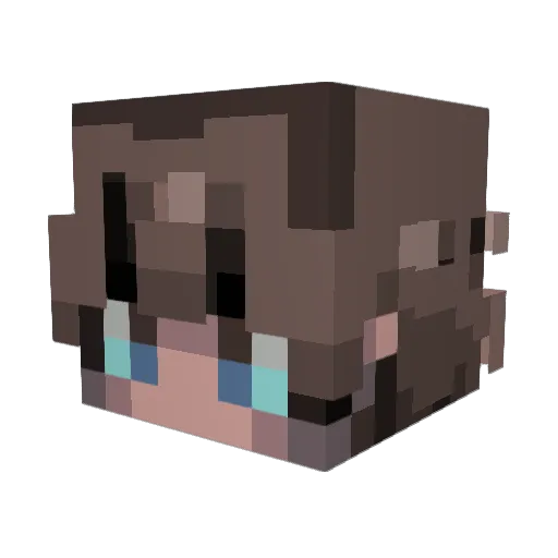 LevaTitan Minecraft avatar head, 3D render