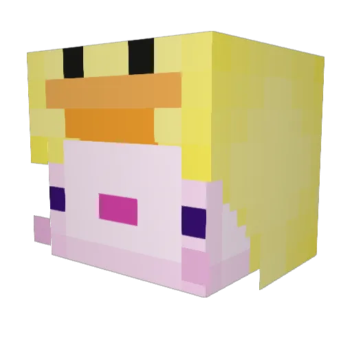 Levaiton Minecraft avatar head, 3D render