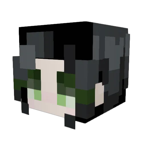 Levanna Minecraft avatar head, 3D render