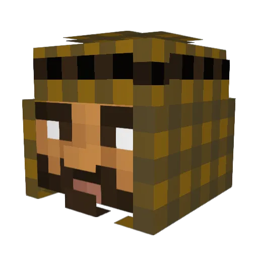LeveLudvig Minecraft avatar head, 3D render