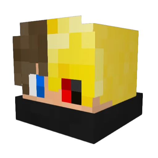 LeveZerioM Minecraft avatar head, 3D render