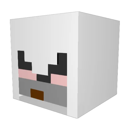 Levein Minecraft avatar head, 3D render
