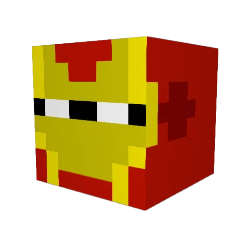 LevelOnHard Minecraft avatar head, 3D render