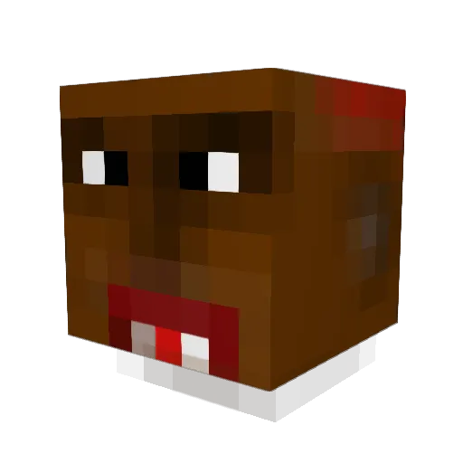 LevelWarrior Minecraft avatar head, 3D render