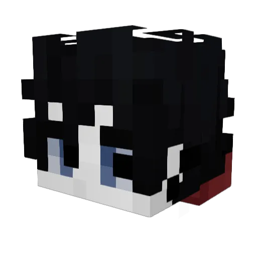 Leveledd Minecraft avatar head, 3D render