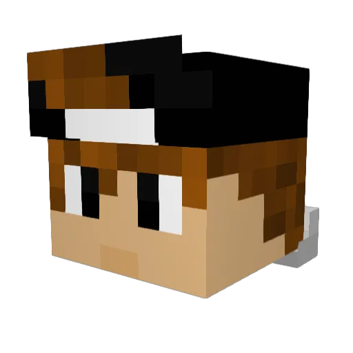 Levelup03 Minecraft avatar head, 3D render
