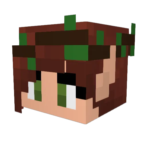 Levenar Minecraft avatar head, 3D render