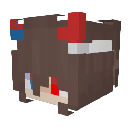 Leverino07 Minecraft avatar head, 3D render