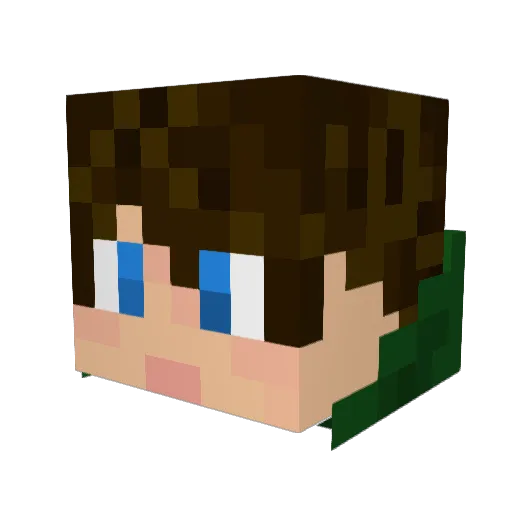 Levi1262 Minecraft avatar head, 3D render