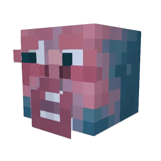 LeviBuoy Minecraft avatar head, 3D render