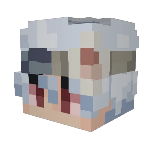 LeviJacks Minecraft avatar head, 3D render