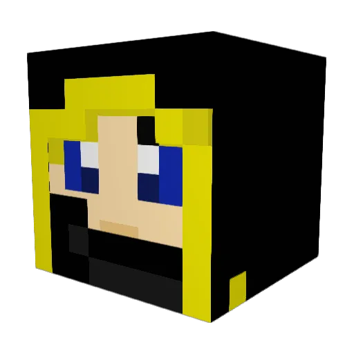 LeviLGND Minecraft avatar head, 3D render