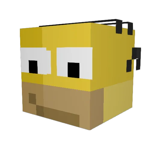 LeviLost777 Minecraft avatar head, 3D render