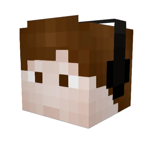 LeviLuke Minecraft avatar head, 3D render