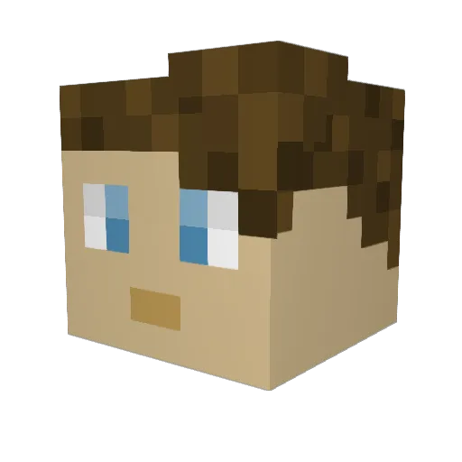LeviM42 Minecraft avatar head, 3D render