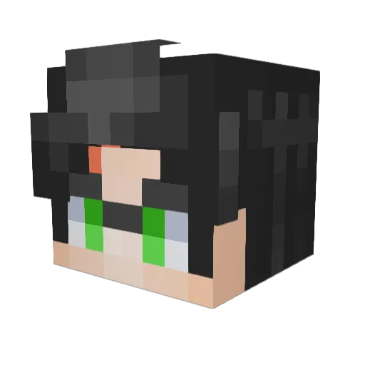 LeviPerkins Minecraft avatar head, 3D render