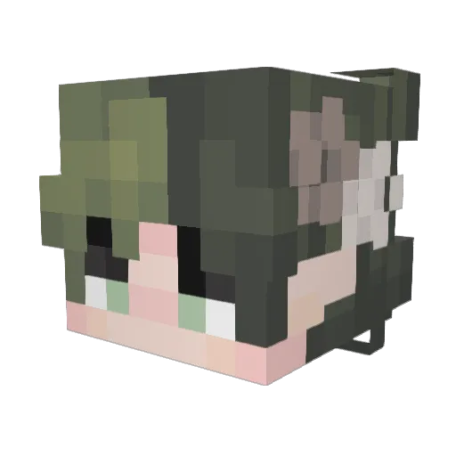 Levi_Werle Minecraft avatar head, 3D render