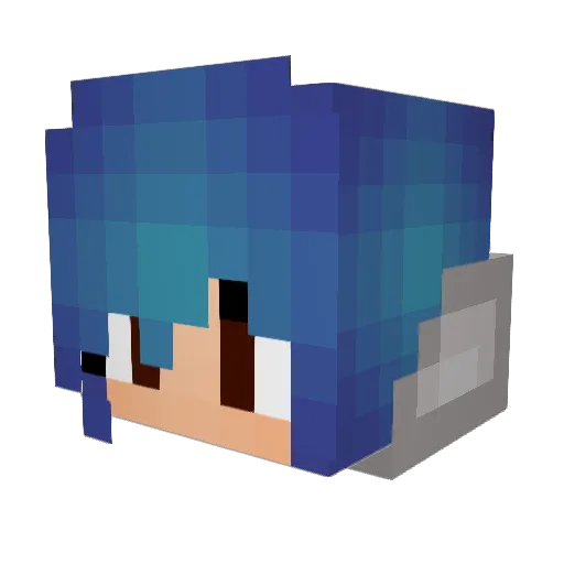 Leviana Minecraft avatar head, 3D render