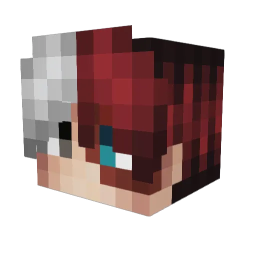 LeviatanG1 Minecraft avatar head, 3D render