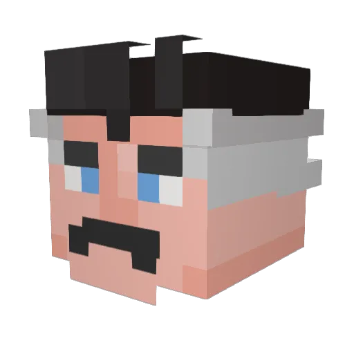 Leviathan0405 Minecraft avatar head, 3D render