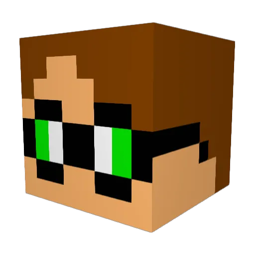 LeviathanVG Minecraft avatar head, 3D render
