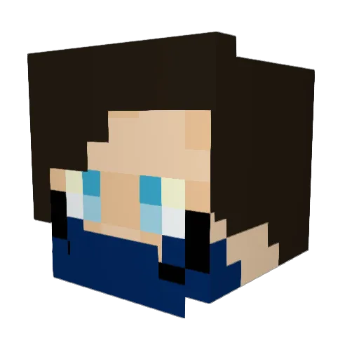 Levicitus Minecraft avatar head, 3D render