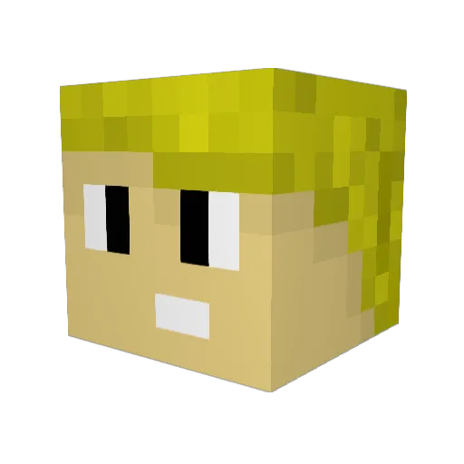 LeviisBarney Minecraft avatar head, 3D render