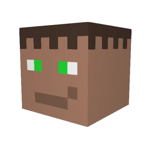 Levik2008_ Minecraft avatar head, 3D render