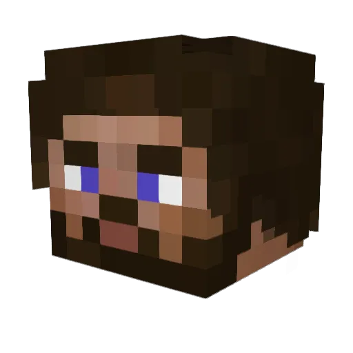 Levilaci Minecraft avatar head, 3D render