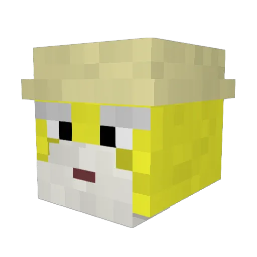 Levilive666 Minecraft avatar head, 3D render