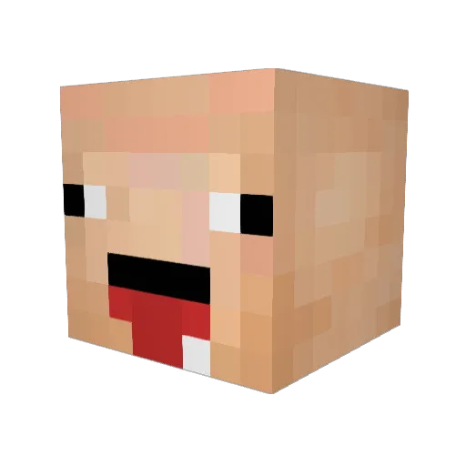 Levin24 Minecraft avatar head, 3D render