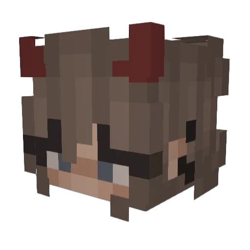 Levina_ Minecraft avatar head, 3D render