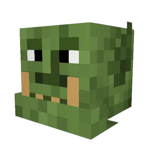 Levind Minecraft avatar head, 3D render