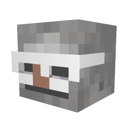 Levinexc Minecraft avatar head, 3D render