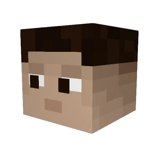 Levinis Minecraft avatar head, 3D render