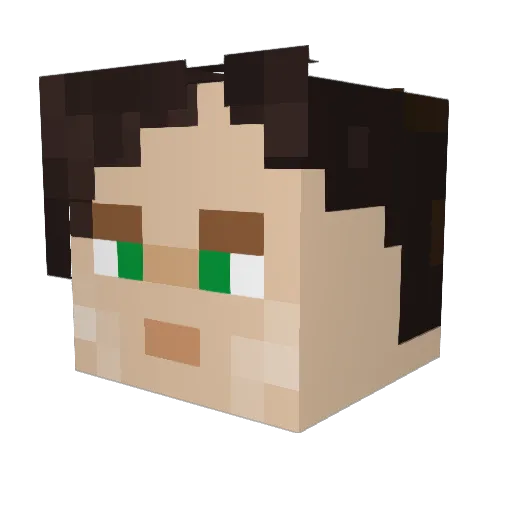 Leviosa07 Minecraft avatar head, 3D render