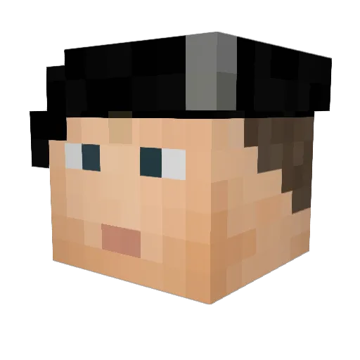 Leviossa Minecraft avatar head, 3D render
