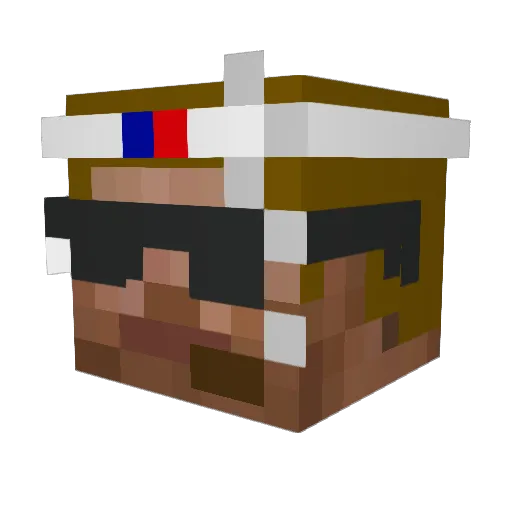 Levipopewi Minecraft avatar head, 3D render