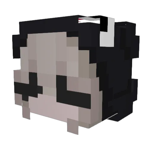 Levipp Minecraft avatar head, 3D render