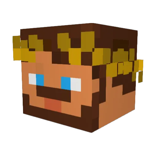 Leviron Minecraft avatar head, 3D render