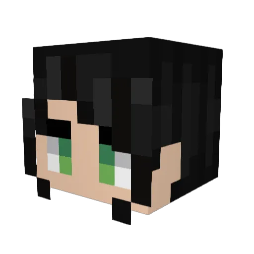 Levirosepettals Minecraft avatar head, 3D render