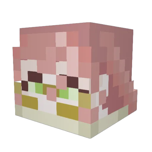 LevitatingSock Minecraft avatar head, 3D render