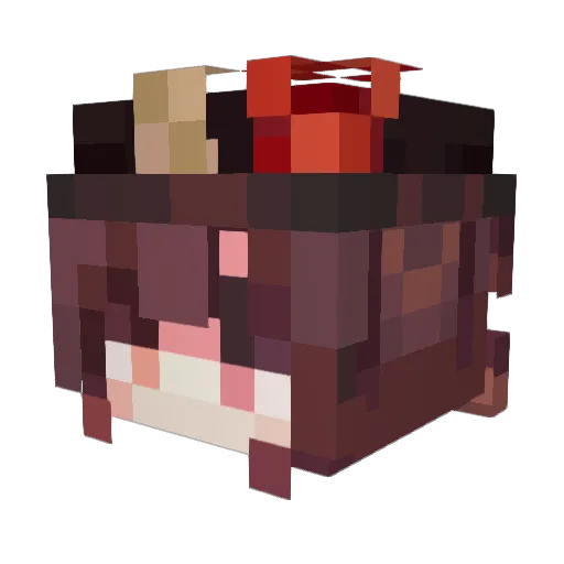 LevittZ Minecraft avatar head, 3D render