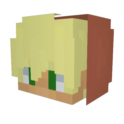 LevkoWarrior Minecraft avatar head, 3D render