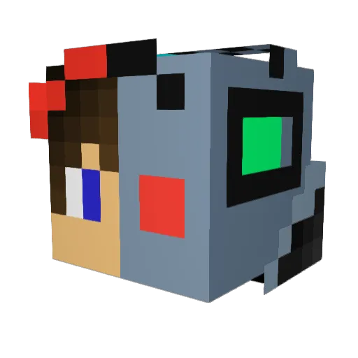Levooo1 Minecraft avatar head, 3D render